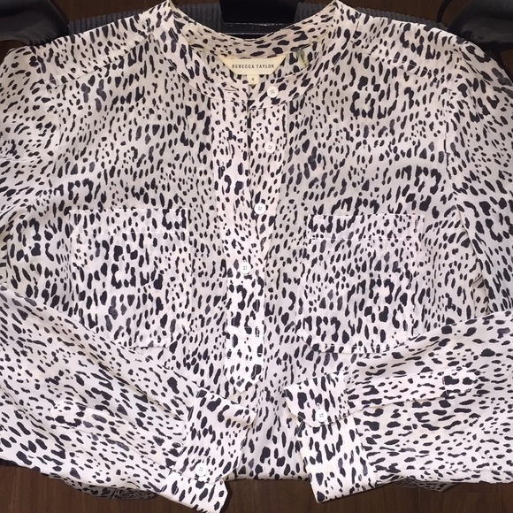Rebecca Taylor silk long sleeve top - Picture 4 of 6